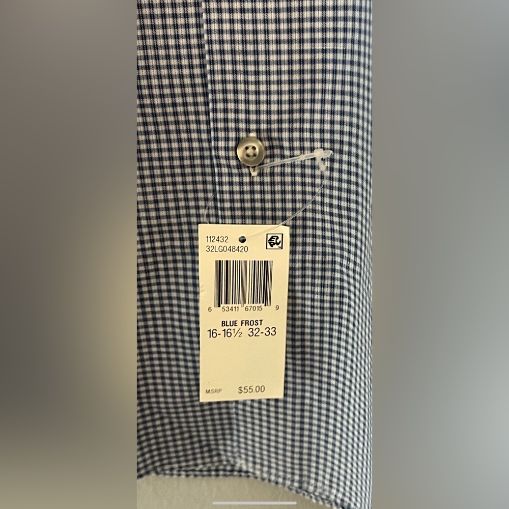NWT Unlisted Dress Shirt Blue Frost 16-16.5 32/33 - Picture 2 of 2